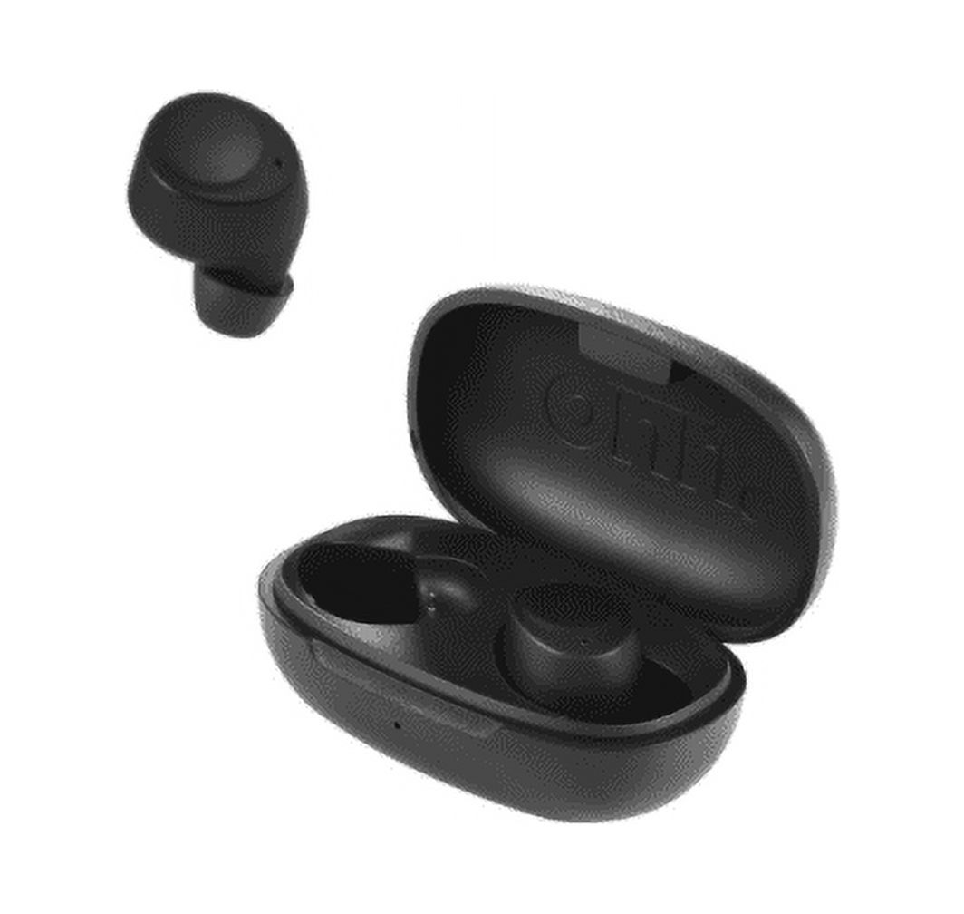 ONN BLUETOOTH WIRELESS EARPHONES W/CHARGING CASE AND TOUCH CONTROLS, BLACK