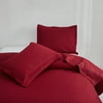 thumbnail image 2 of Green Essen 3 Pieces Solid Color Quilt Set King Size,Soft Microfiber Bedding Sets Lightweight Bedspread Reversible Coverlet Bed Cover(Burgundy), 2 of 8