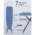 thumbnail image 4 of Ironing Board Foldable Iron Board Height Adjustable up to es with Laye Cover and Pad Iron Rest Hook Steel X-Legs for Home Laundry Room Dorm Midnight ULLBQ, 4 of 7
