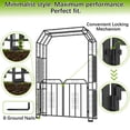 thumbnail image 3 of GIOTORENT 8ft Garden Arch with Gate, Heavy-Duty Powder-Coated Metal Arbor Trellis for Climbing Roses & Plants, 59" Wide Outdoor Wedding, Backyard & Patio Ceremony Decor, 3 of 9