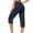 B81 Navy womens capris for summer clearance under $5, variant on Women Capris Under $5! Cagogo Women Summer Capri Pants with Pockets Dressy Casual Stretch Trendy Capris Pants Loose Fit PullElastic Waist Soft Cropped Pants