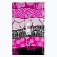 thumbnail image 1 of Metal Light Switch Plate Cover Colorful Safari African Tribal Art Pattern SFR033, 1 of 13