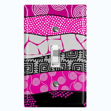 Metal Light Switch Plate Cover Colorful Safari African Tribal Art Pattern SFR033