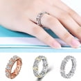 thumbnail image 3 of GKNET Women's Cross Zircon Rings Engagement Wedding Magnetic Zircon Fashion Jewelry-golden-10, 3 of 9