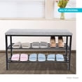 thumbnail image 3 of Zapatera Banco Acolchado 3 Niveles Resistente Impermeable ELLY DECOR ED-BZ80BK, 3 of 6