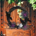 thumbnail image 6 of sruoe Halloween Decorations, Halloween Wreaths for Front Door, Artificial Wreaths, Indoor Outdoor Halloween Decor, Front Door Wreaths, Black-bat Poison Spider Wreath Decoration Rattan Wreath, 6 of 6