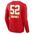 thumbnail image 3 of Men's Creed Humphrey Red Kansas City Chiefs Wordmark Player Name & Number Long Sleeve T-Shirt, 3 of 3