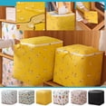 thumbnail image 2 of Dopebox Decorative Canvas Bins Storage Bins for Closet Large Basket for Storage Cute Baskets for Storage Clothes Storage Boxes (Blue), 2 of 11