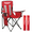 2 Pack Red, variant on Nazhura 2 Pack Outdoor Camping Chairs Folding/Foldable/Portable with Cooler Pouch, Mesh Backrest and Cup Holder Pocket(Grey, 2 Pack)