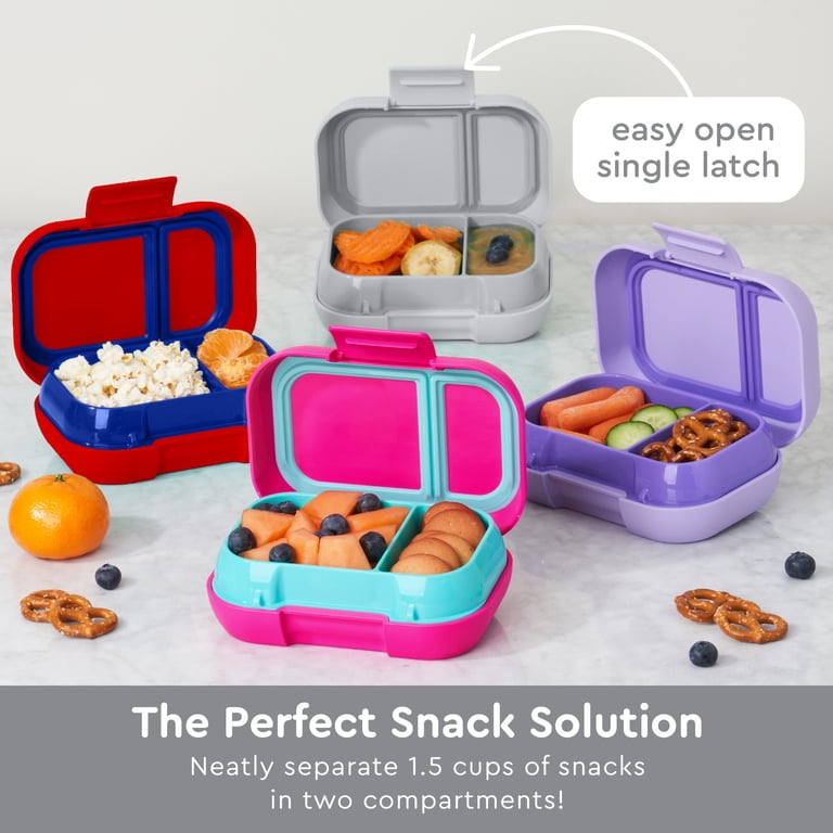 Bentgo Kids Snack Container, 12 oz, 2 Compartments, Leak-Proof