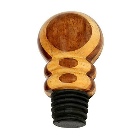 Teakwood Round Top - Teakwood Round Top All Wood Wine Bottle Stopper