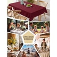 thumbnail image 6 of Pure Red Wine Tablecloth Rectangle Table Cloth 52x70, Waterproof Outdoor Table Cloth Decorative Table Cover Protectors, Simple Solid Color Washable Table Cover for Kitchen Dinning Party, 6 of 8