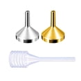 thumbnail image 3 of CEORPER 10Pcs Small Metal Funnel Gold Silver Mini Funnel with 2pcs Mini Pipette, 3 of 8