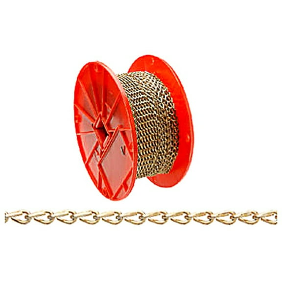 Campbell 072-1667 Jack Chain 11 lb Working Load Limit #16 Steel Brass