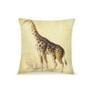 Pal Fabric Blended Linen Animals Square Safari Africa Nature Giraffe 18x18 Pillow Cover