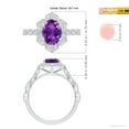 thumbnail image 4 of ANGARA Natural 1.6 Ct. Amethyst with Diamond Side Stones Ring in 14K White Gold for Women (Ring Size: 3), 4 of 9