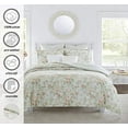 thumbnail image 3 of Laura Ashley Madelynn Collection Luxury Ultra Soft Comforter, All Season Premium Bedding Set, Stylish Delicate Design for Home Décor, Queen, Duck Egg, 3 of 8