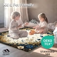 thumbnail image 4 of ODIKA 6'x9' Machine Washable Non-Slip Area Rug, Elegant Black Aesthetic High Traffic Rug, Beige, 9996, 4 of 7