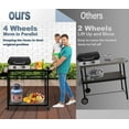 thumbnail image 4 of Outdoor Grill Cart Table with 4 Wheels for Blackstone 17" or 22", 4 of 6