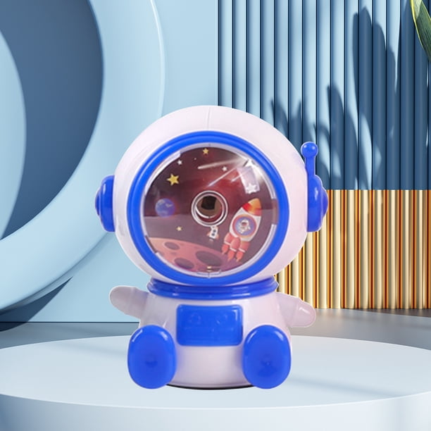 Sacapuntas Creative Astronaut Manual Sacapuntas Tercera Marcha Ajustable (Azul Claro) Wdftyju Libre de BPA
