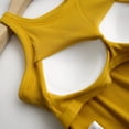 thumbnail image 5 of Fabrcox Ribbed Built In Bra Tank Top Sleeveless Square Neck Fitted Camisoles for Women Crop Spring Summer Outdoor Women Undershirt, 5 of 6