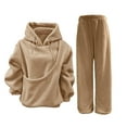 thumbnail image 7 of Valora Women Fashion Outfit Casual Hooded Tracksuit With Pockets For Daily Wear And Adventures Women s Trousers Suit Two Piece Outfit Modern Comfort Coffee L, 7 of 7