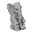 thumbnail image 1 of LuxenHome Gray MgO Sitting Elephant Statue, 1 of 12