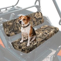 ZIATUBLES 2-Pack UTV Seat Covers, Universal Waterproof Scratch-Resistant Front Bench Protector Set for Mule, Easy Install Clean for Farm Ranch Truck, Oak Leaf Camo Print