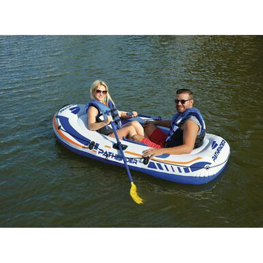 Pathfinder 2 Person Inflatable Raft Boat With Pump & Oars