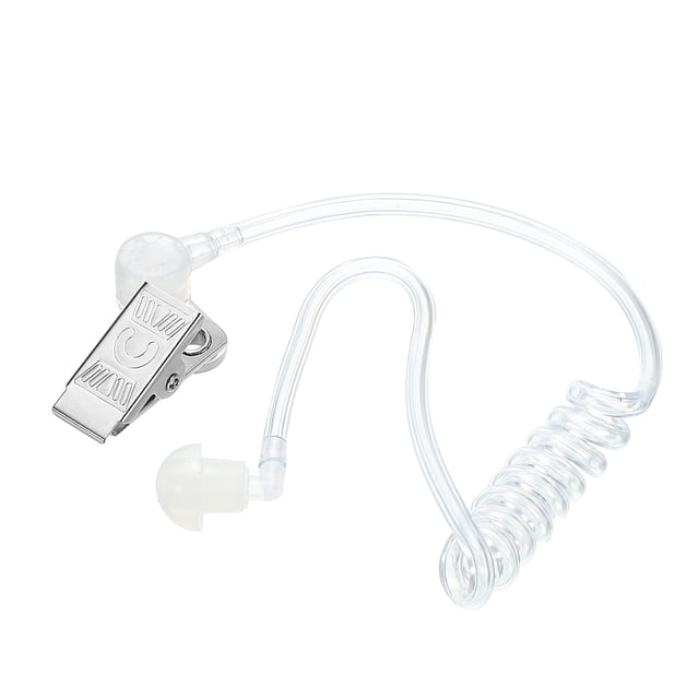 Pieza auricular Unique Bargains Agente Secreto disfraz Accesorio Reemplazo Acústico tubo Para 2-Vías Radio Audio