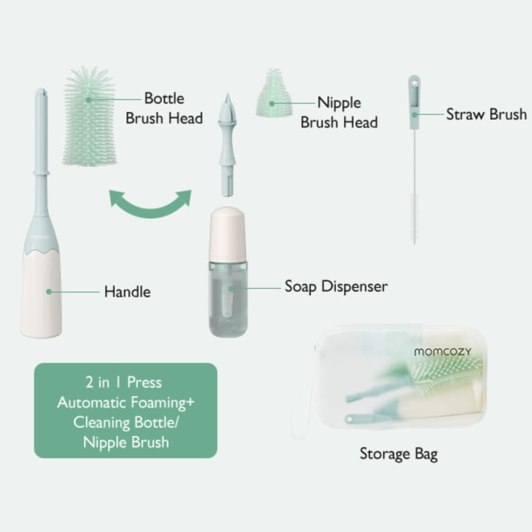 Momcozy Portable Bottle Brush Set, 6-in-1 Cleaning Kit photo 4