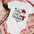 thumbnail image 5 of aDJFDGT Garçons Filles Manches Courtes Imprimé Lettre de Noël Combinaison Automne Vêtements, 5 of 5