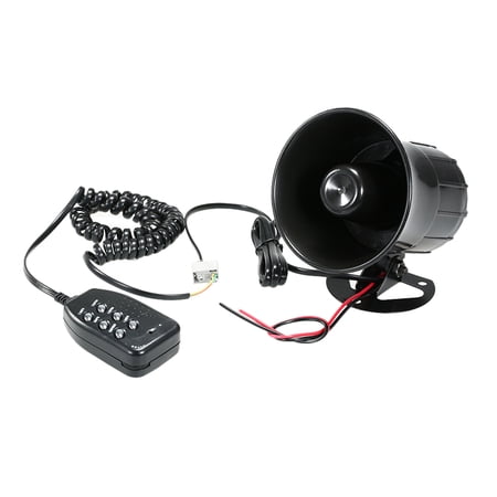 Car Motorcycle Megaphone 6 Tone Loud Speaker Traditional Hooter Ringing Fire Wailing Ambulance Blaring Siren
