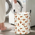 thumbnail image 5 of Naloa Squirrel Playing Large Laundry Basket Waterproof Round Collapsible Storage bin with Handles for Hamper Kids Room,Toy StorageSmall, 5 of 6