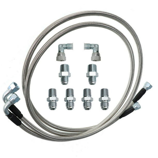 LABLT 6AN SS Braided Transmission Cooler Hoses Fittings TH350 700R4 ...