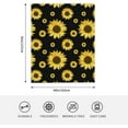 thumbnail image 4 of Sunflowers Throw Blanket -Plush Throw Super Soft Fuzzy Warm Blanket , Flannel Fleece Blankets for Sofa, Couch, Bed for All Season 50"X40", 4 of 6