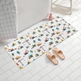 thumbnail image 2 of Cartoon Construction Vehicles Mountains Bathroom Rugs Mat,Non Slip Microfiber Bathroom Rug,Rubber Backing,Soft Bathroom Mats for Bathroom Floor,Tub and Shower,60x24in(150x60cm), 2 of 5