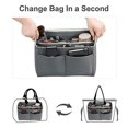 thumbnail image 1 of Felt Purse Insert Organizer Portable Cosmetic Bag Fit for Handbag Tote Various Bag, 1 of 6