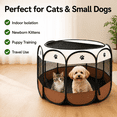 thumbnail image 2 of Portable Pet Playpen, Puppy/Cat Playpen Foldable Pet Exercise Pen Tents Dog Kennel for Indoor Outdoor, 2 of 9