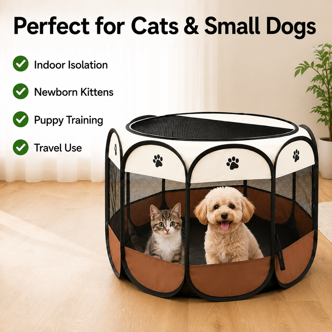 CoPedvic Portable Pet Playpen Pop-Up Tent photo 2