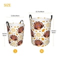thumbnail image 3 of Yiaed Fall Turkey Print Large Laundry Basket,Dirty Clothes Hamper, Baby Laundry Hamper for Toys, Woven Laundry Basket for Clothes, Blanket Storage Basket-Medium, 3 of 6