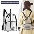 thumbnail image 1 of Mochila portátil transparente sólida Mochila escolar impermeable transparente de PVC informal, 1 of 9