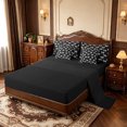 thumbnail image 3 of Manfei Cute Bowtie 7pcs Queen Bedding,Ribbon Bow Bedding Comforter Set Queen,Black Reversible, 3 of 7
