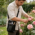 thumbnail image 6 of Tool Bag for Outdoor and Home Use with Leather Construction and Reinforced Stitching for Gear Organization,13.5 cm×19 cm,Black, 6 of 9