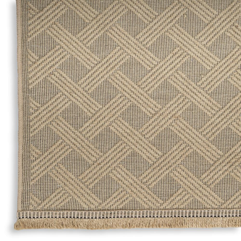 Nourison Washable Jute Geometric Natural 3'11" x 5'11" Area Rug (4x6)