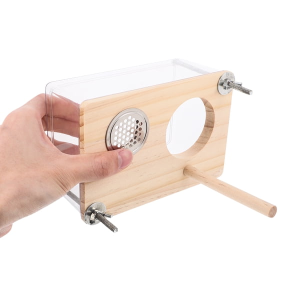 DRAFIDEEP Bird Nest Box with Easy Assembly and Transparent Window for Parakeet Breeding