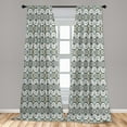thumbnail image 5 of Ambesonne Ethnic Curtains, Geometric Art, Pair of 28"x84", Sage Green Seafoam, 5 of 5