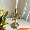 thumbnail image 5 of Deeceymbur Vintage French Style Iron Candlestick Bow Accent for Table Top Decoration Home Holiday Decor, 5 of 9
