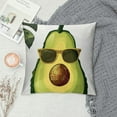 thumbnail image 2 of Orinice Avodados Cute Love Throw Pillows Covers. Singles or Sets of 2 (Sunglass Avocado, 1) White, 2 of 5