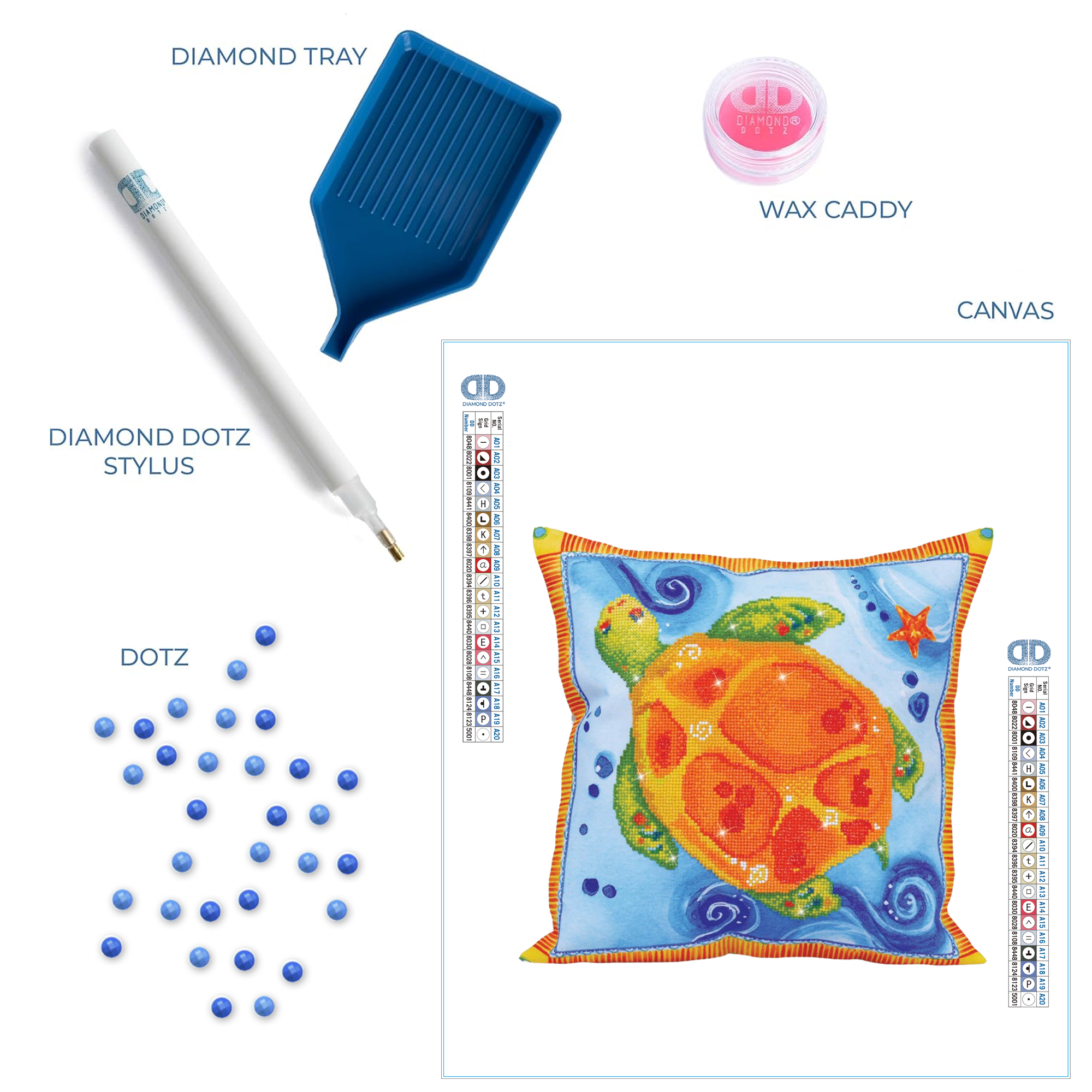 Diamond Dotz Turtle Journey Animal Diamond Painting Kits for Adults - Diamond Art Kits a Relaxing Creative Craft Kit with Dotz Gems 17.7"x17.7"